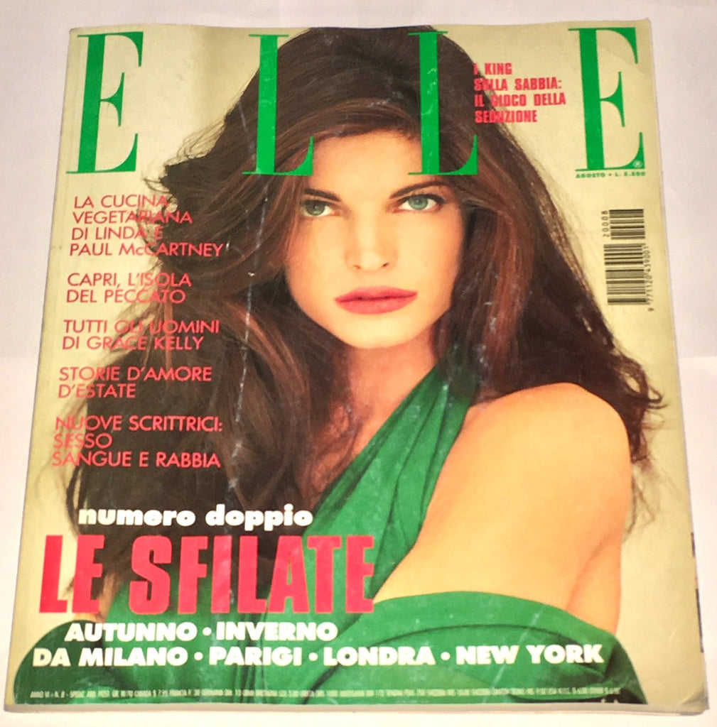 ELLE Magazine Italia August 1992 STEPHANIE SEYMOUR Claudia Schiffer GRACE KELLY