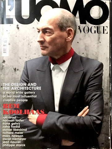 L' UOMO VOGUE Magazine April 2008 REM KOOLHAAS Zaha Hadid MARC NEWSON Richard Meyer