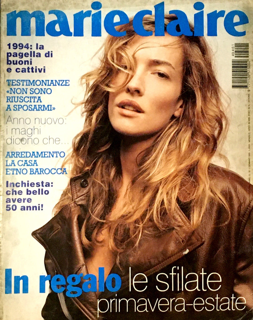 Marie Claire Italia Magazine January 1995 TATJANA PATITZ Tereza Maxova GEORGINA GRENVILLE - magazinecult