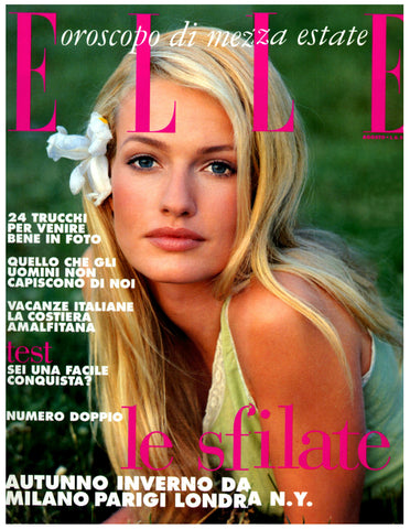 ELLE Magazine Italia August 1995 KAREN MULDER Ines Sastre NADEGE