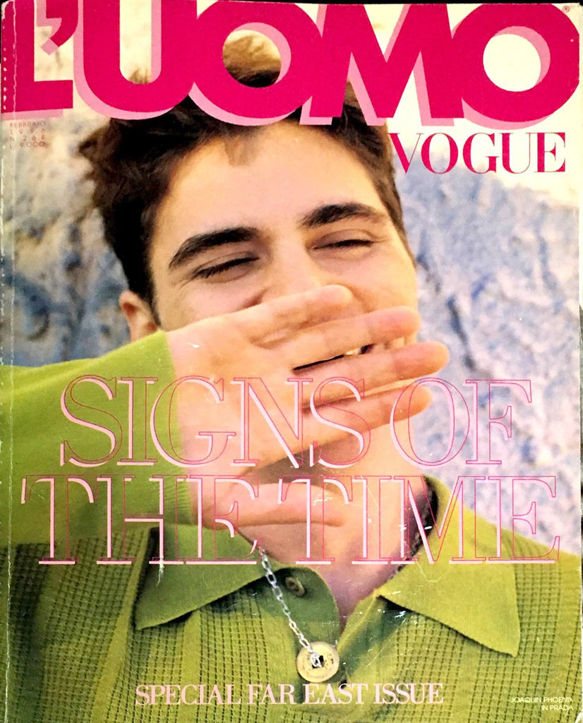 L'UOMO Vogue Magazine February 1996 JOAQUIN PHOENIX Bruce Weber JEFF BURCKLEY