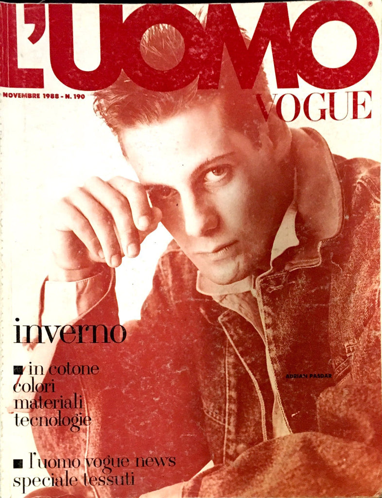 L'UOMO VOGUE Magazine 1988 ADRIAN PASDAR