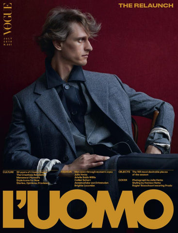 L' UOMO VOGUE Magazine July 2018 ROGIER BOSSCHAART The Relaunch Issue ENGLISH TEXT