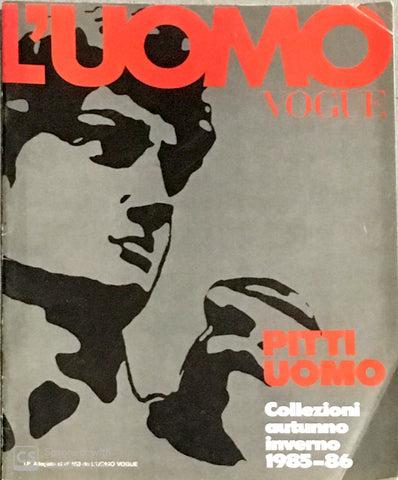 L'UOMO VOGUE Magazine Supplement 1985 PITTI UOMO
