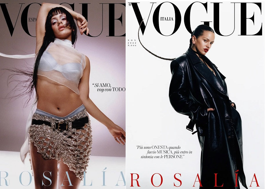 女性情報誌 Vogue Spain November 2022 Rosalia ROSALIA VOGUE Magazine Bundle Spain & Italy November 2022 issues