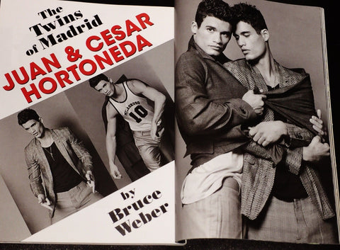 BRUCE WEBER Twins of Madrid , Juan & Cesar Hortoneda 10 pages Fashion Magazine