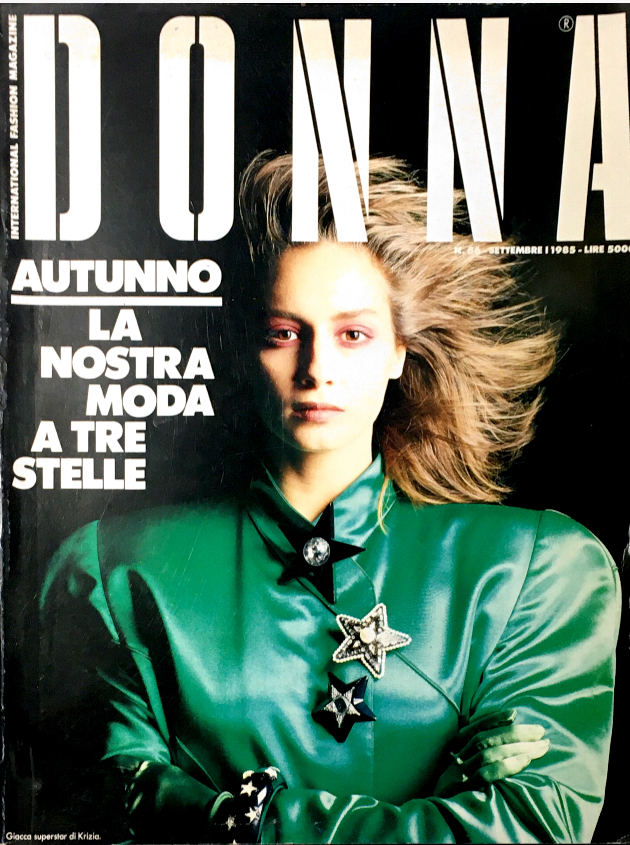 DONNA Magazine Italy 1985 LINDA EVANGELISTA Christine Bolster OLIVIERO TOSCANI