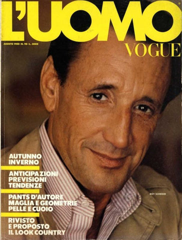 L'UOMO VOGUE Magazine August 1980 ROY SCHEIDER by GILLES BENSIMON