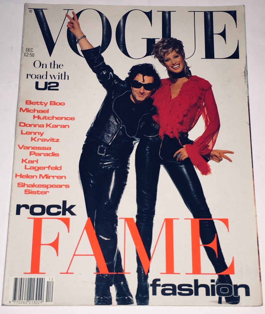 VOGUE UK Magazine December 1992 CHRISTY TURLINGTON Vanessa Paradis CLAUDIA MASON