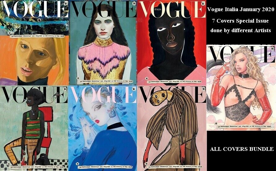 Vogue Italia Magazine January 2020 All Covers Bundle (1 to 7) * SEALED