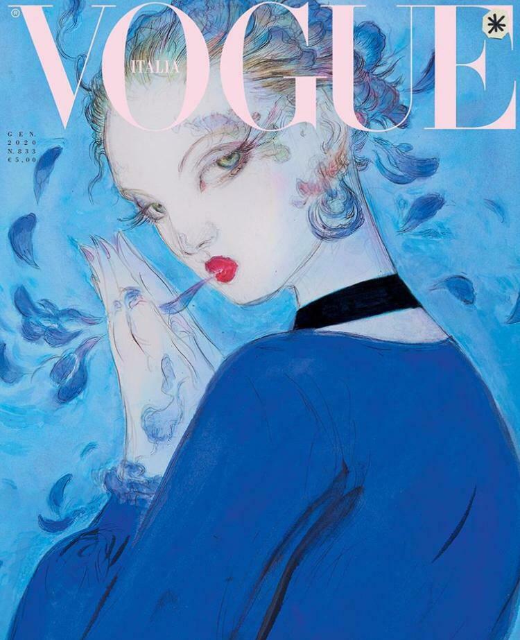 Vogue Italia Magazine January 2020 Yoshitaka Amano featuring Lindsey Wixon * SEALED
