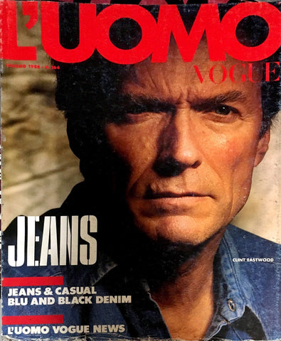 L'UOMO VOGUE Magazine June 1986 CLINT EASTWOOD