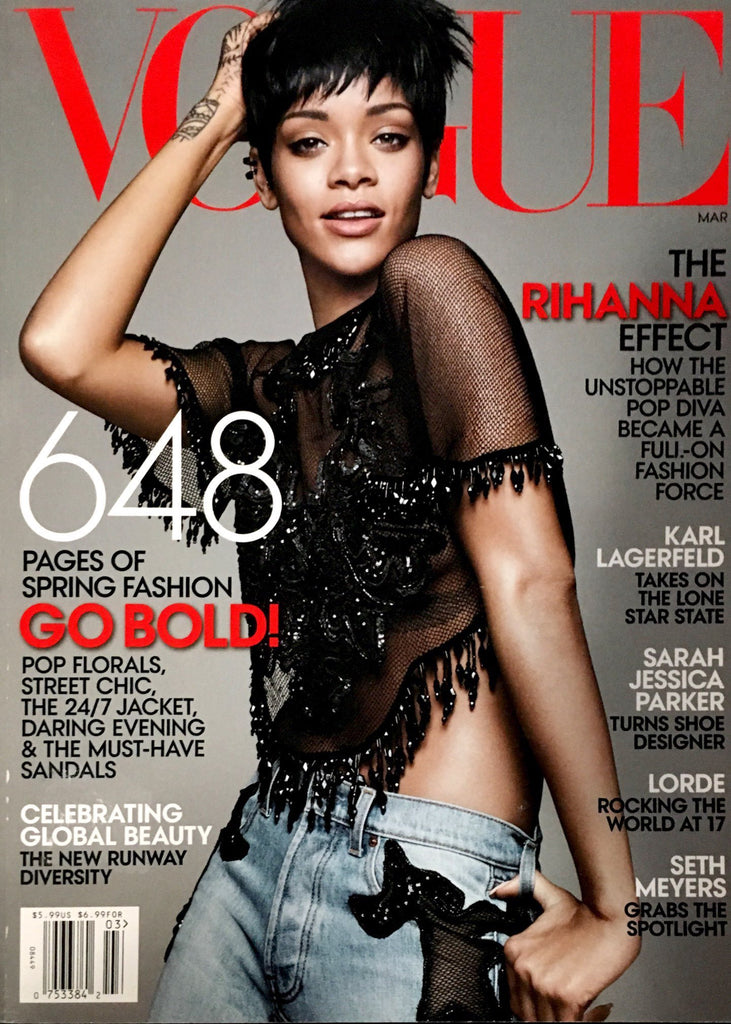 VOGUE Magazine US March 2014 RIHANNA Lara Stone KIT HARINGTON Edie Campbell