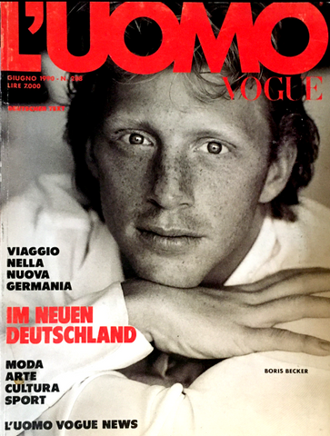 L' UOMO VOGUE Magazine June 1990 BORIS BECKER